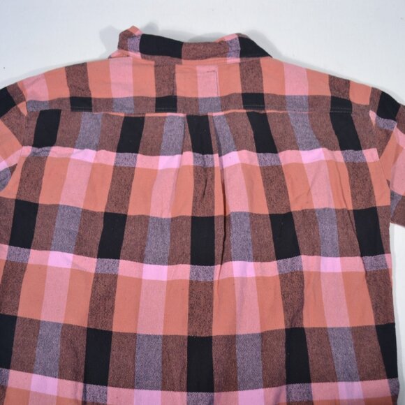 NEW FREE PEOPLE IZZY PLAID FLANNEL SHIRT, LARGE - Picture 10 of 11